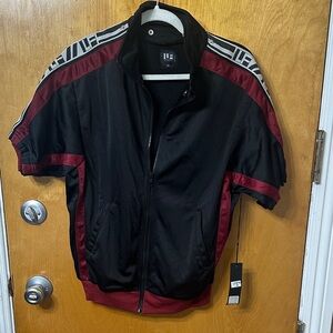LF Men's Black and Red Short Sleeve Sport Jacket